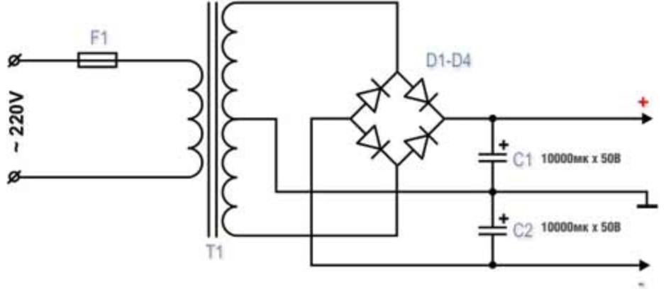 Схема готового трансформатора