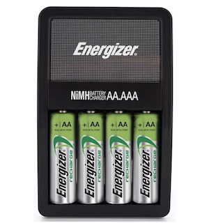 Change batteries with rechargeables 