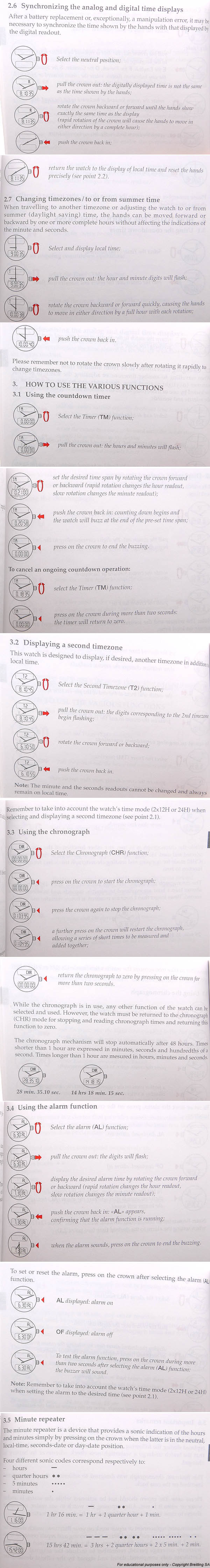 Breitling Aerospace Instruction Manual 2